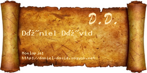 Dániel Dávid névjegykártya